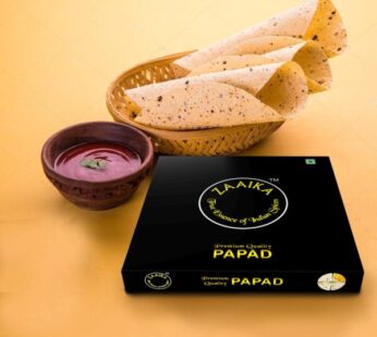 Zaaika Kalimirch Papad Made with Urud Daal Tasty Crispy Indian Snacks Papad – 500g Pack